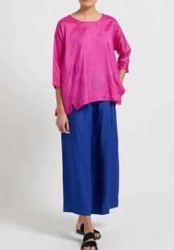 Injiri Silk Shekhawati Top In Pink