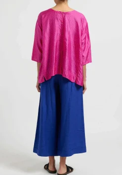 Injiri Silk Shekhawati Top In Pink