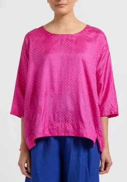 Injiri Silk Shekhawati Top In Pink