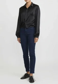 Umit Unal Silk Short Shirt In Black