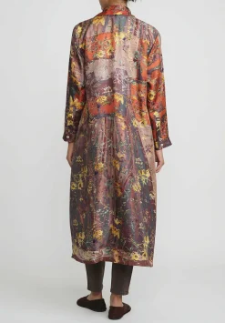 Bokja Silk Twill Petitcoat Z Dress In Orange, Blue & Yellow