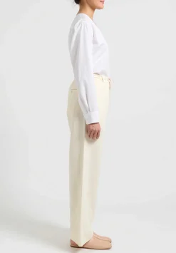 The Row Silk/Linen ''Dandy'' Pants In Ivory