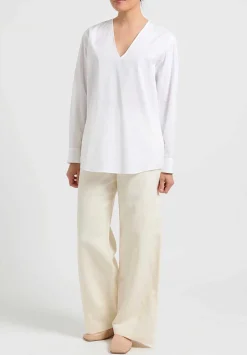 The Row Silk/Linen ''Dandy'' Pants In Ivory