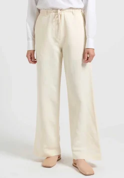 The Row Silk/Linen ''Dandy'' Pants In Ivory