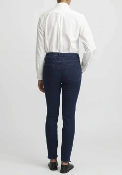 Closed Skinny Pusher High-Rise Jeans In Dark Blue