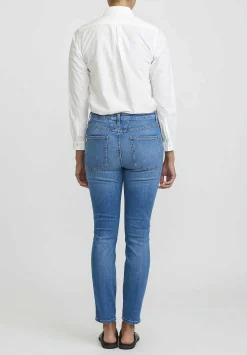 Closed Skinny Pusher High-Rise Jeans In Mid Blue