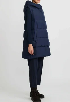 Antonelli Sleeveless ''Pinot'' Down Coat In Navy Blue