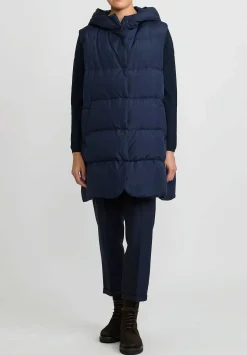 Antonelli Sleeveless ''Pinot'' Down Coat In Navy Blue