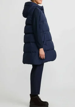 Antonelli Sleeveless ''Pinot'' Down Coat In Navy Blue