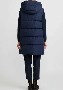 Antonelli Sleeveless ''Pinot'' Down Coat In Navy Blue