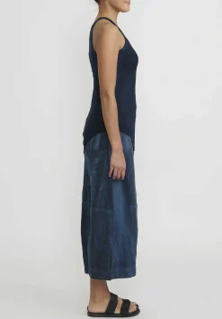 Gilda Midani Solid Cotton Egg Pants In Last Blue