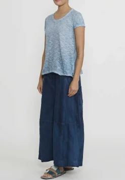 Gilda Midani Solid Dyed Short Sleeve Monoprix Tee In Cloud Blue
