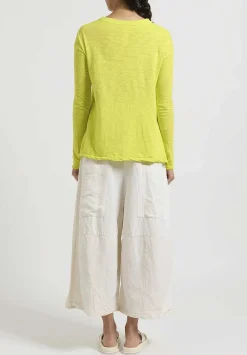 Gilda Midani Solid Linen And Silk Egg Pants In White