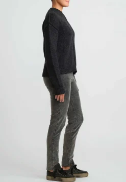 Uma Wang Split Seam Sweater In Dark Grey