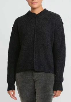 Uma Wang Split Seam Sweater In Dark Grey