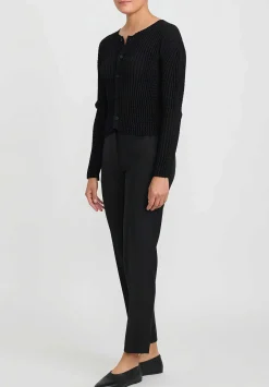 Issey Miyake Spongy Cardigan In Black