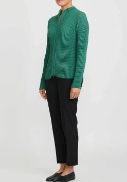 Issey Miyake Spongy Jacket In Teal Green