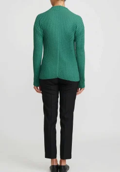 Issey Miyake Spongy Jacket In Teal Green