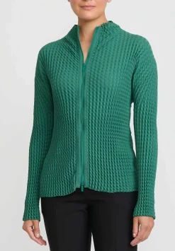 Issey Miyake Spongy Jacket In Teal Green