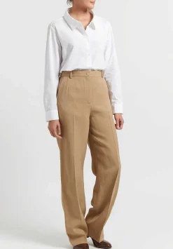 The Row Straight Leg ''Acker'' Pant In Camel Brown
