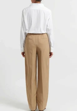 The Row Straight Leg ''Acker'' Pant In Camel Brown