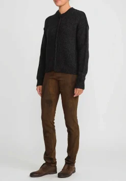 Masnada Stretch Skinny Leg Pants In Land Brown