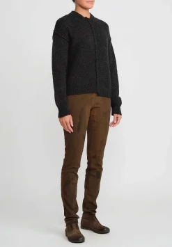 Masnada Stretch Skinny Leg Pants In Land Brown