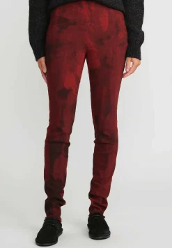 Masnada Stretch Skinny Leg Pants In Deep Red