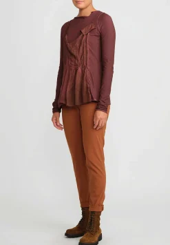 Rundholz Black Label Stretch Skinny Pants In Brick Orange