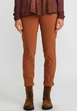Rundholz Black Label Stretch Skinny Pants In Brick Orange