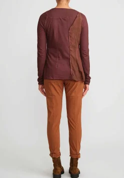 Rundholz Black Label Stretch Skinny Pants In Brick Orange