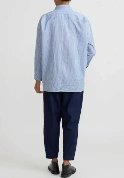 Toogood Striped ''Draughtsman'' Shirt In Oxford Blue & Black