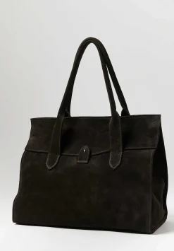 Corîu Suede Large Bitta Bag In Dark Brown