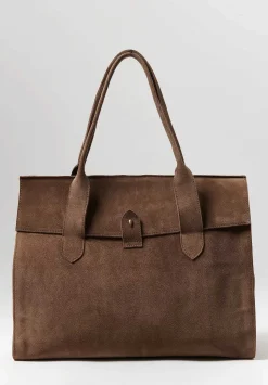 Corîu Suede Large Bitta Bag In Taupe