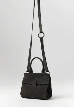 Corîu Suede Mini Bitta Crossbody Bag In Grey