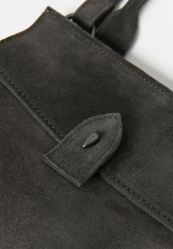 Corîu Suede Mini Bitta Crossbody Bag In Grey