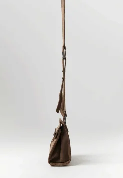 Corîu Suede Mini Bitta Crossbody Bag In Taupe