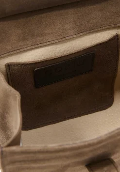 Corîu Suede Mini Bitta Crossbody Bag In Taupe