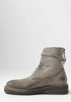 Marsèll Suede Parrucca Lace-Up Ankle Boots In Asfalto Grey