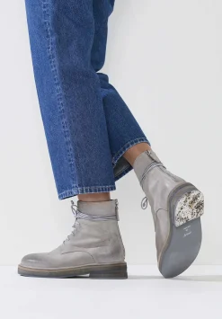 Marsèll Suede Parrucca Lace-Up Ankle Boots In Asfalto Grey