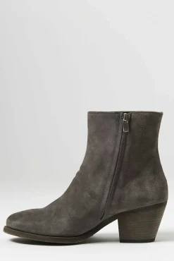 Officine Creative Suede Sherry Boot In Light Cachemire Grey