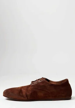 Marsèll Suede Steccoblocco Derby Shoe In Basalto Brown