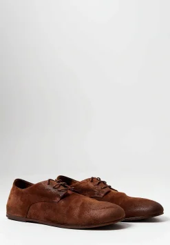 Marsèll Suede Steccoblocco Derby Shoe In Basalto Brown