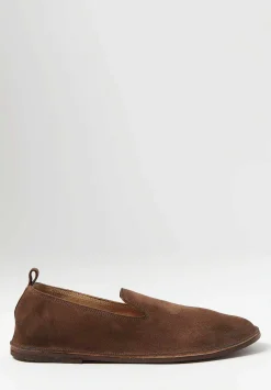 Marsèll Suede Strasacco Pantofola Shoe In Chocolate Brown