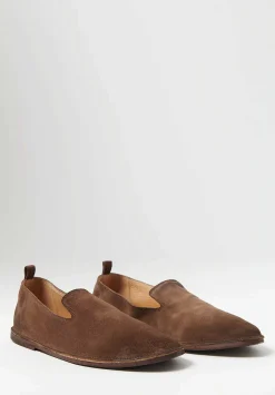 Marsèll Suede Strasacco Pantofola Shoe In Chocolate Brown