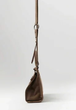 Corîu Suede Xsmall Bitta Crossbody Bag In Taupe