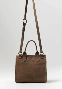 Corîu Suede Xsmall Bitta Crossbody Bag In Taupe