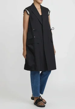 Sacai Suiting Mix Vest In Black