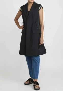 Sacai Suiting Mix Vest In Black