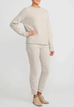 Lauren Manoogian Super Baby Alpaca And Cashmere Crewneck Sweater In Carrara Cream